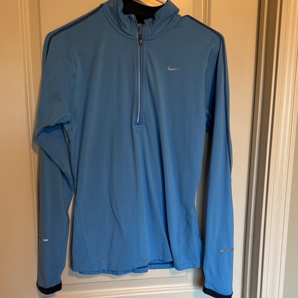 Nike Light Blue Athletic fit, quarter zip